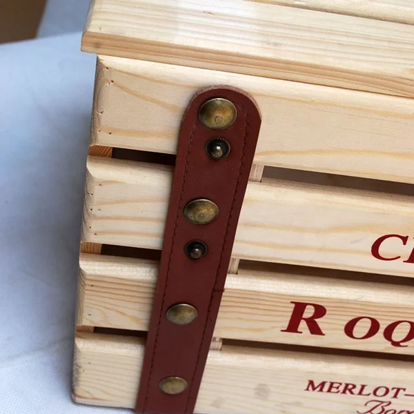 Unique Shape Antique European Style Cheap Unfinished Wooden Wine Box For Packing