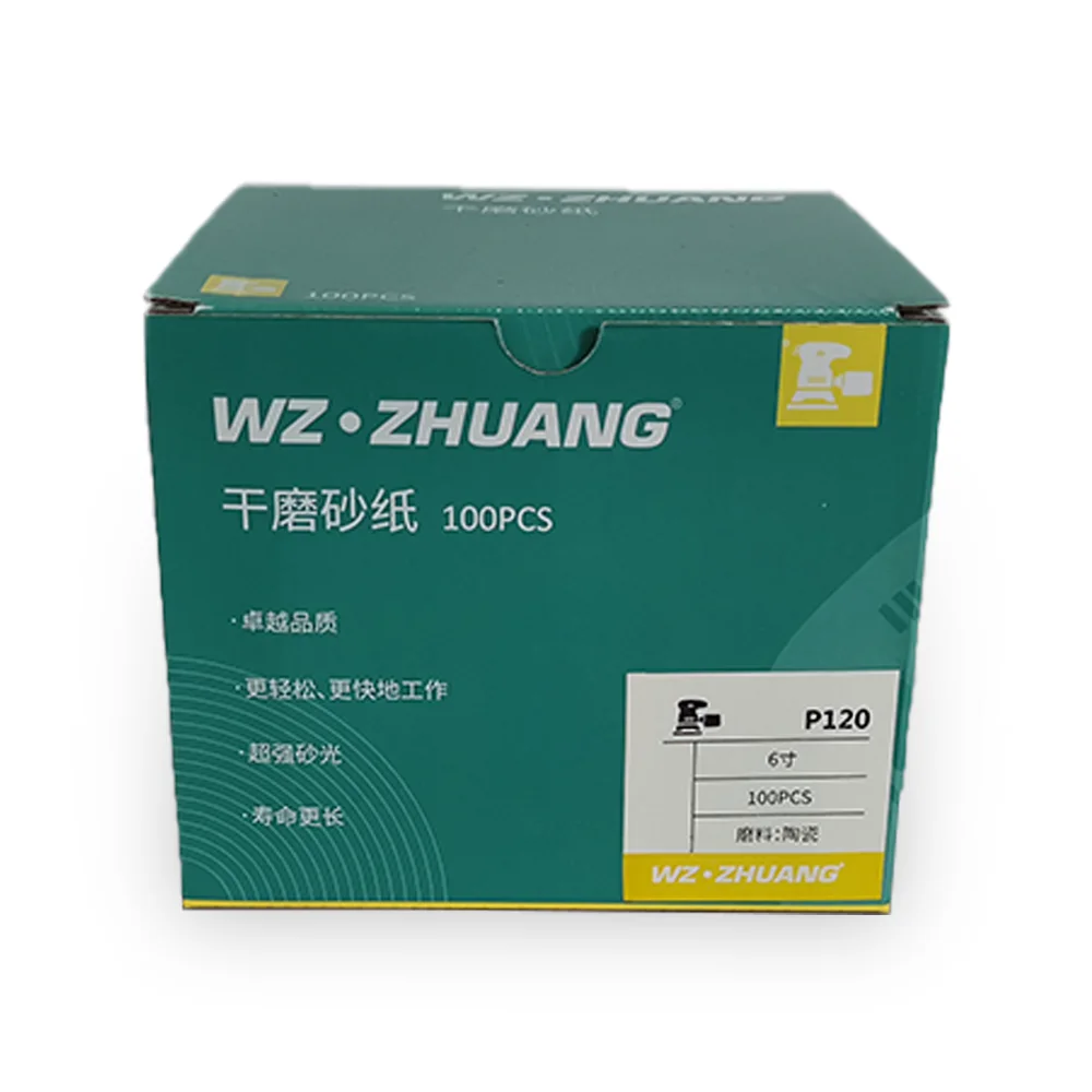 ENOCH 150mm 15 Holes Ceramic Purple 120 Grit Abrasive Sanding Paper
