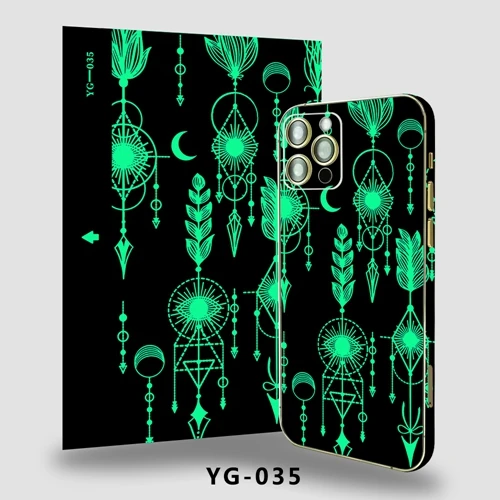 New Arrival Luminous Mobile Skin Sticker 180*120mm PVC Film For Cutting Machine Phone Back Sticker