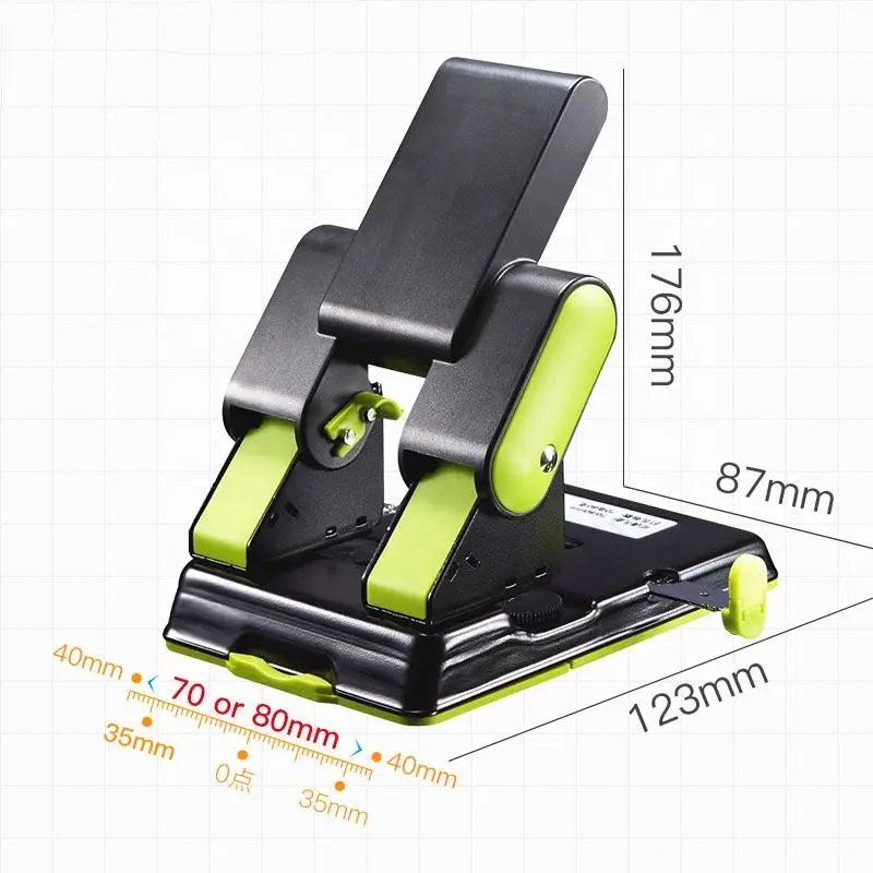2-Hole Heavy Duty Unique Design Punch 70 Sheets Paper Hole punch 9302