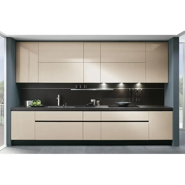 New design wholesale small modern modular Kitchen furniture for apartment Project Kitchen Cabinet Design