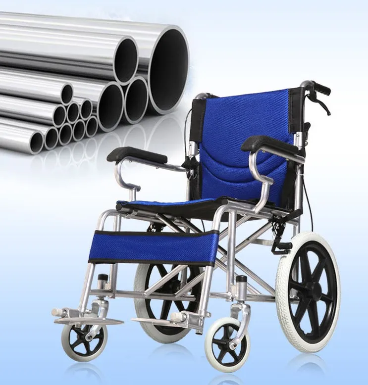 High quality Lightweight manual wheelchair portable folding hand push adult disabled elderly home user outside wheelchair