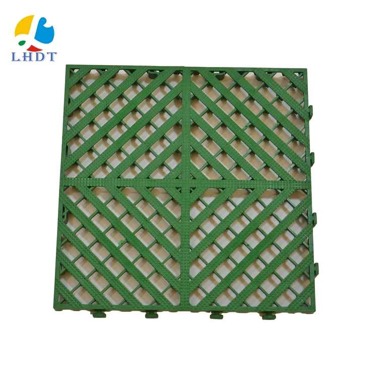 PP 4s Showroom Splice Floor Tile Modular PP Garage Non-Slip Drainage Interlocking Floor Mat 400*400*30