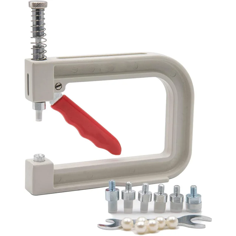AMAZON HOT SALE HAND Press Pearl Setting Machine  Pearl Setting Tools DIY  Beads Rivet Fixing Machine Pearl Rivet for Bags