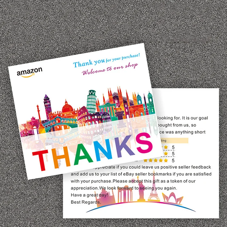 50% Off Custom Logo Recycled Paper Visit Card Printing Gold Pink Black Small Business Thank You Cards With Foil Envelopes