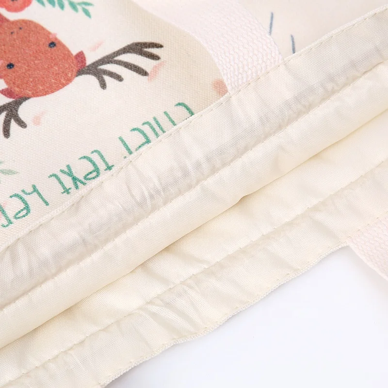 Custom Specifications natural color pouch personalize LOGO Full Color Digital Printing Cotton Canvas drawstring bag with handles