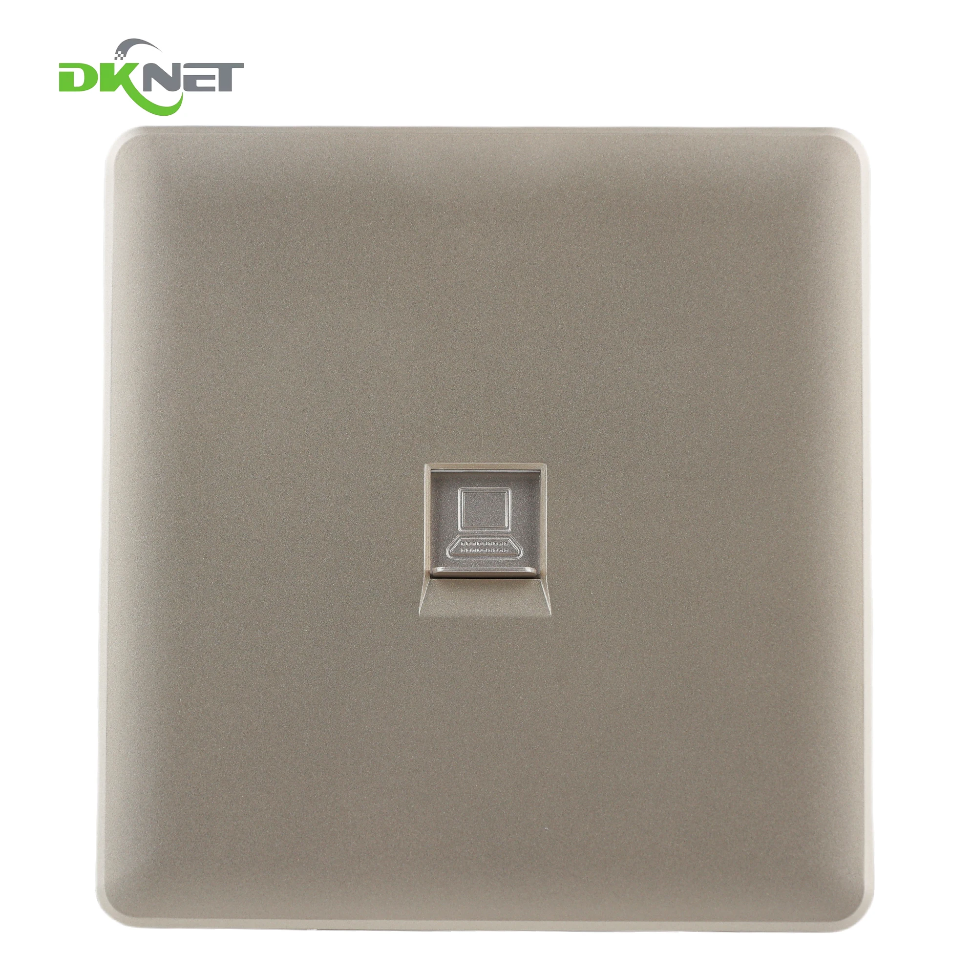 UK Type 1/2 Port Electrical Ethernet Internet Connection Switch Grey Gold Network Faceplate Face Plate Wall Plate