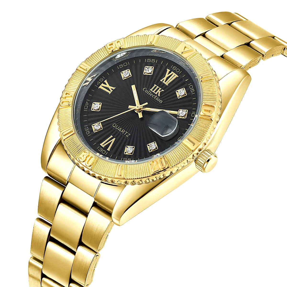 Hot Sale Brand Luxury 3Atm Water Resistant Quartz Stainless Steel Band Roles Men Gold Watches Wrist Watch Luxury