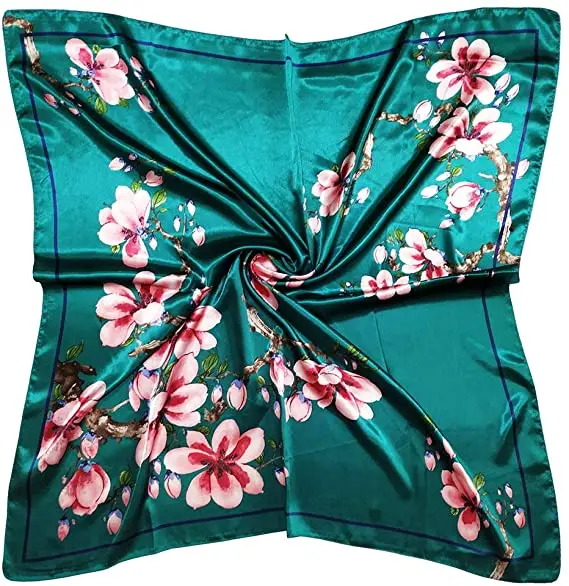 Прямая продажа с фабрики, оптовая продажа, атласные квадратные шелковые шарфы и повязки для волос, головной платок для сна