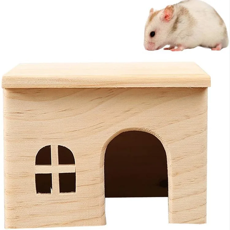 
High Quality Small Wood Pet Rat Hamster Bed House Honey Glider Wood House 