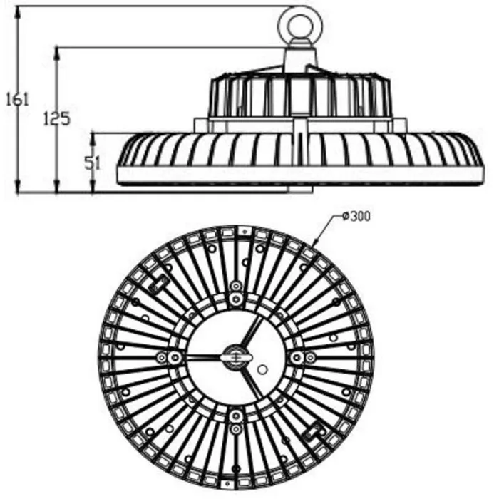 Industrial Housing Lens SMD 20000 30000 Lumen Metal Ip65 66 Fixture Linear Watt 250w 400w 100w 150w 200w ufo Led High Bay Light