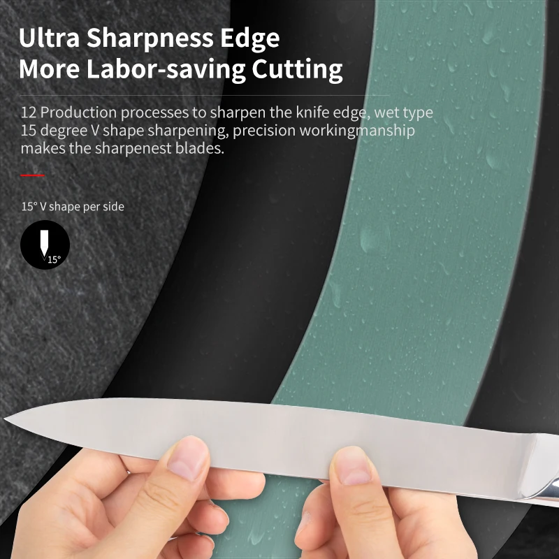 High Quality Paring Utility Slicer Bread Japanese Chef Knife 3Cr13 Stainless Steel 6 pcs Kitchen Knives Set