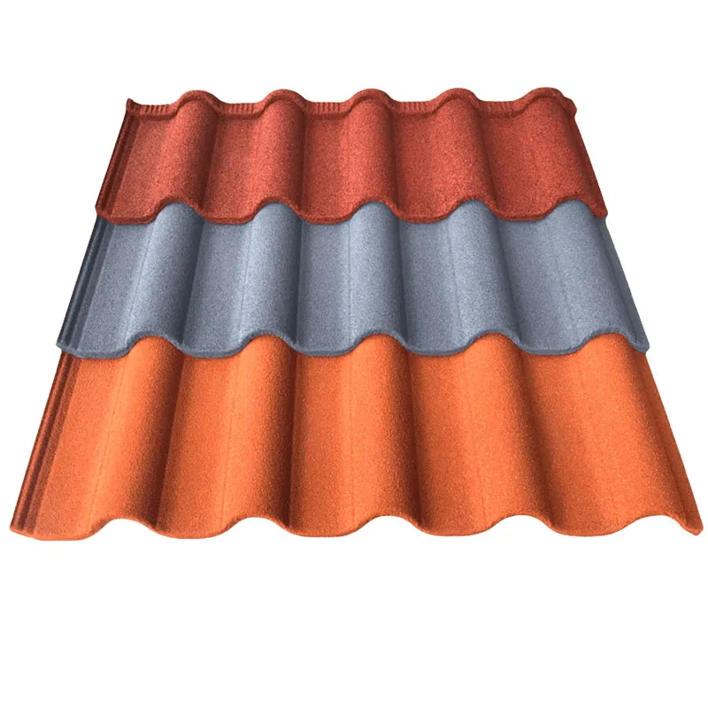 Professional Light stone coated steel roofing shingle  Colored Black and White Decorative