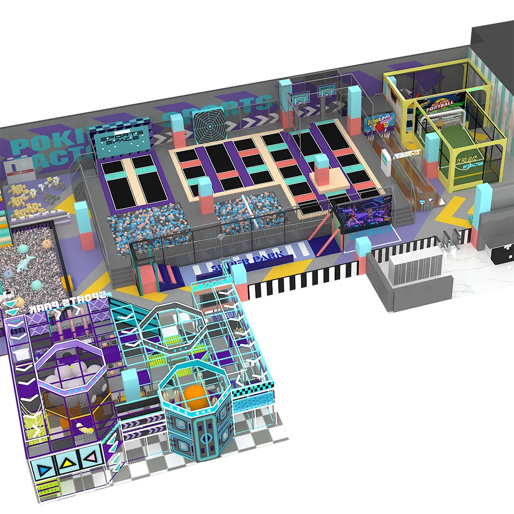 Pokiddo 800sqm Indoor Sports Complex Park Soccer Bowling & Trampoline All-In-One Fun!