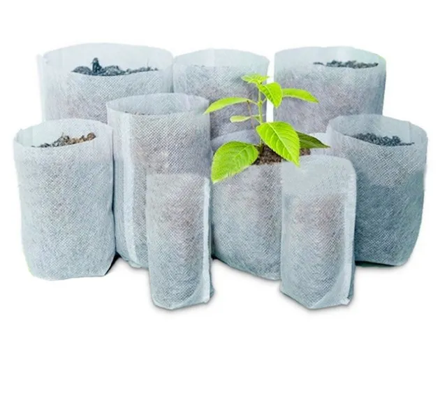 pp white jute seedling bag manufacturing non-woven biodegradable nursery bags plant for greenhouse