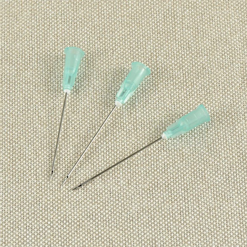 Customise Single use stainless steel tubing 1 2 handle Disposable Sterile acupuncture needles with tube