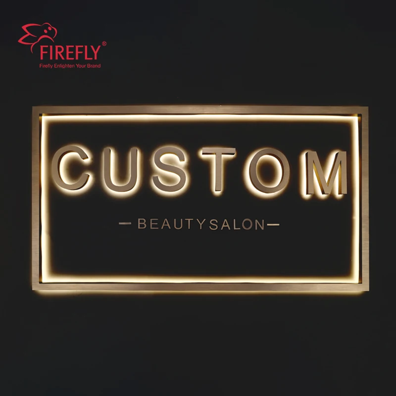 Custom Store Company Brand Logo Letter Sign Backlit Business Led Channel Signs for Beauty Salon Business