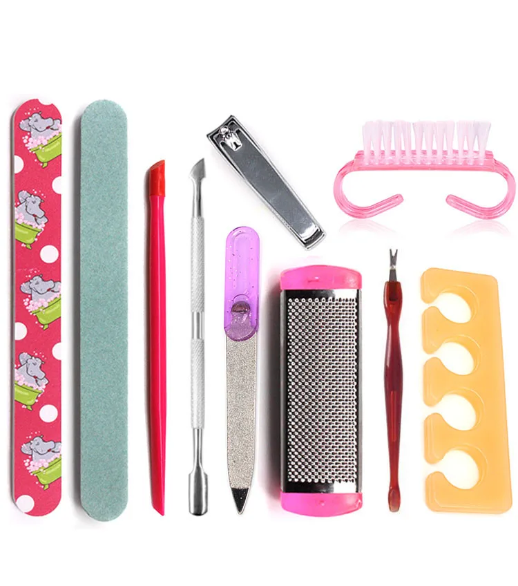 10 pcs personal care usage nail care tools manicure pedicure kit