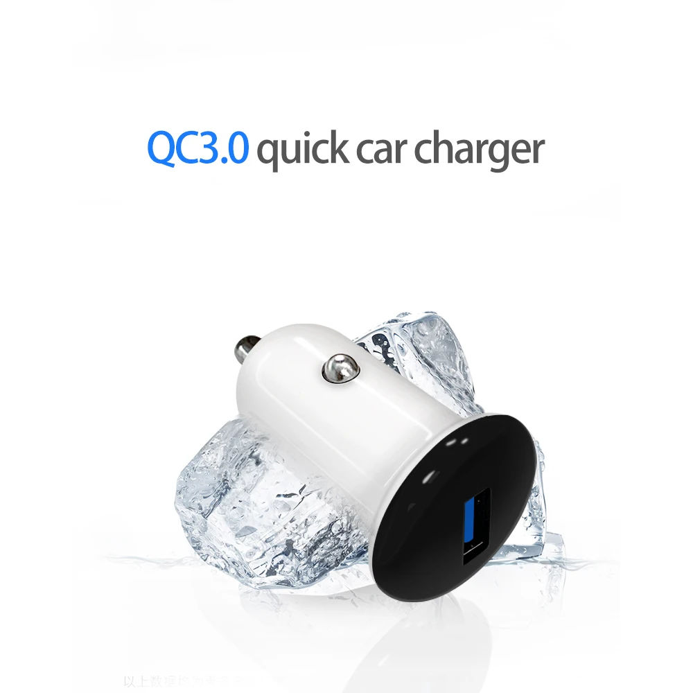 
Best selling qc3.0 car charger 3.0 mini single port QC usb car charger 