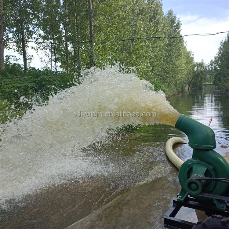 Tire type pumping and drainage pump driven by diesel engine for farm irrigation 6/8-inch pump
