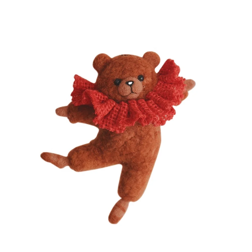 Needle Felting Beginner Kit DIY Wool Felt Crafts Supply Set Dancing Bear Adorable Ballet 3D Animal Tiktok Hot Selling