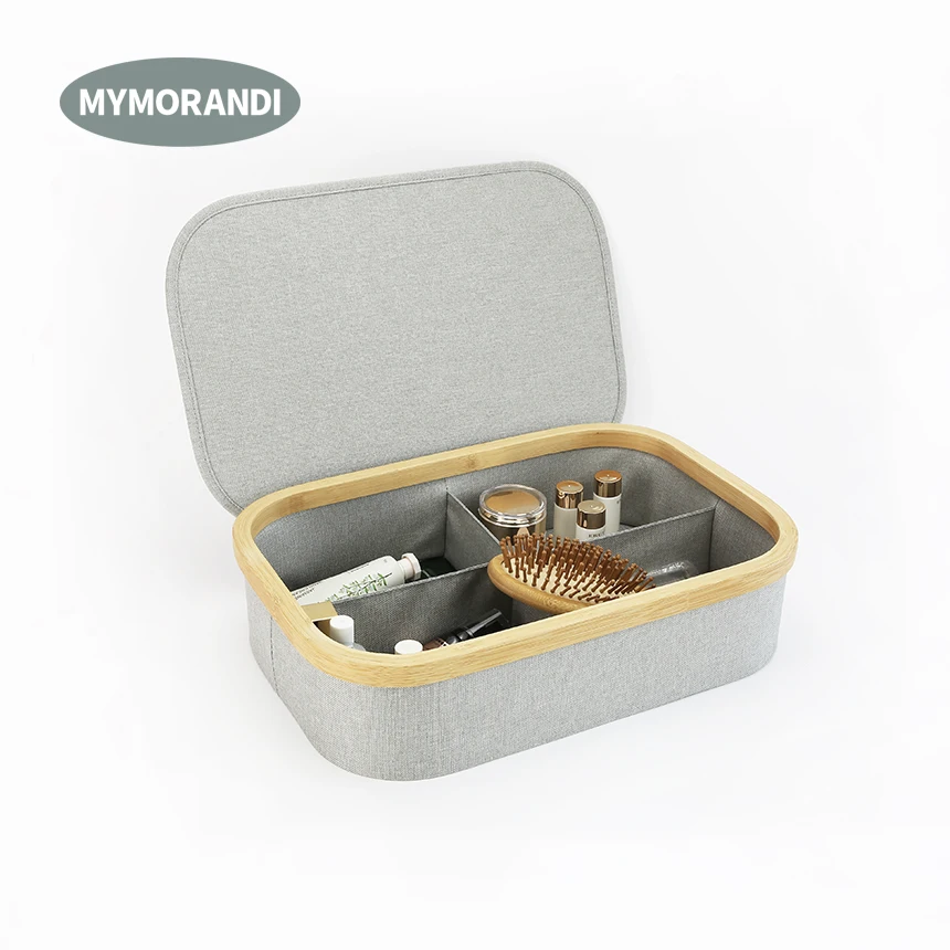 Бамбуковый ящик из нетканого материала разделительные коробки ящики для подделки одежды носков органайзер хранения нижнего белья в шкафу с крышкой