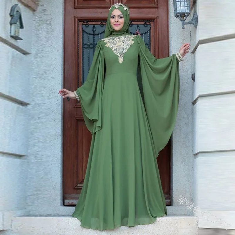 Best Seller Maxi Long Sleeve Middle East Arabic Islamic skill Clothing Robe Women Modest abaya women muslim dress