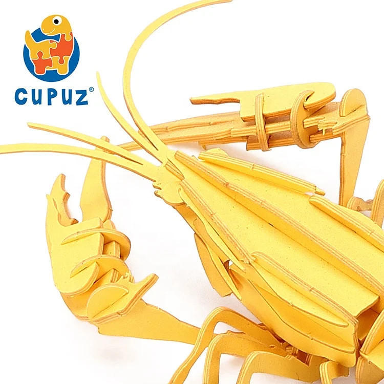 CUPUZ 3D игрушки-пазлы из картона для водных животных-раки самодельные самосборные модели бумажный набор рукоделия