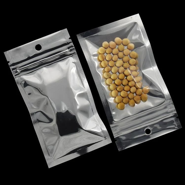 
High Tensile Strength Attactive Design Silver Alumunium Foil Bags With Plain Glossy Finish 