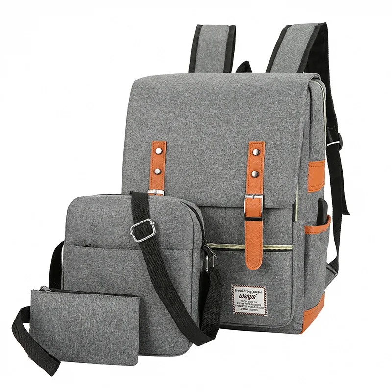 2023 New Fashion Backpack School Bag Backpack 3 in 1 Large Capacity Outdoor Leisure Travel Bag Backpack