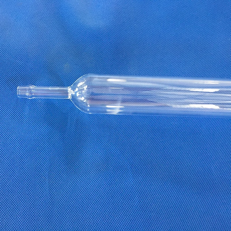High temperature resistant high purity transparent fused silica clear quartz glass plug test tube