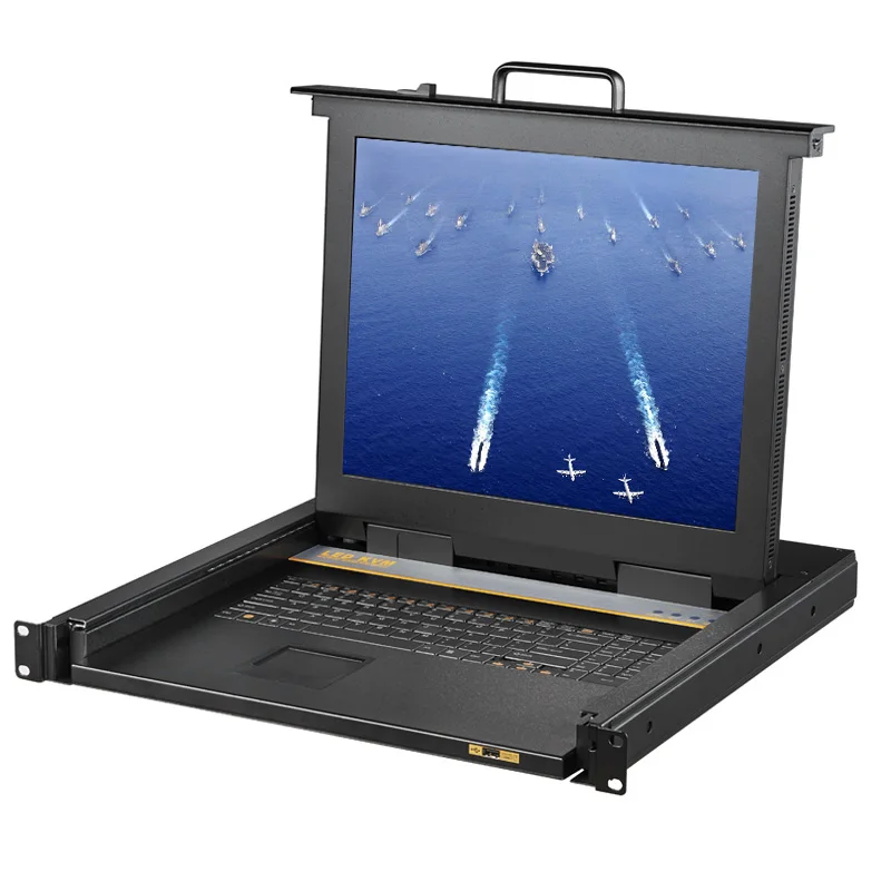 1U LCD KVM Drawer Rackmount Vga KVM Switch 8 Port KVM Console Cost Effective All in One 19inch Control and Switch The Sever (1600232339411)