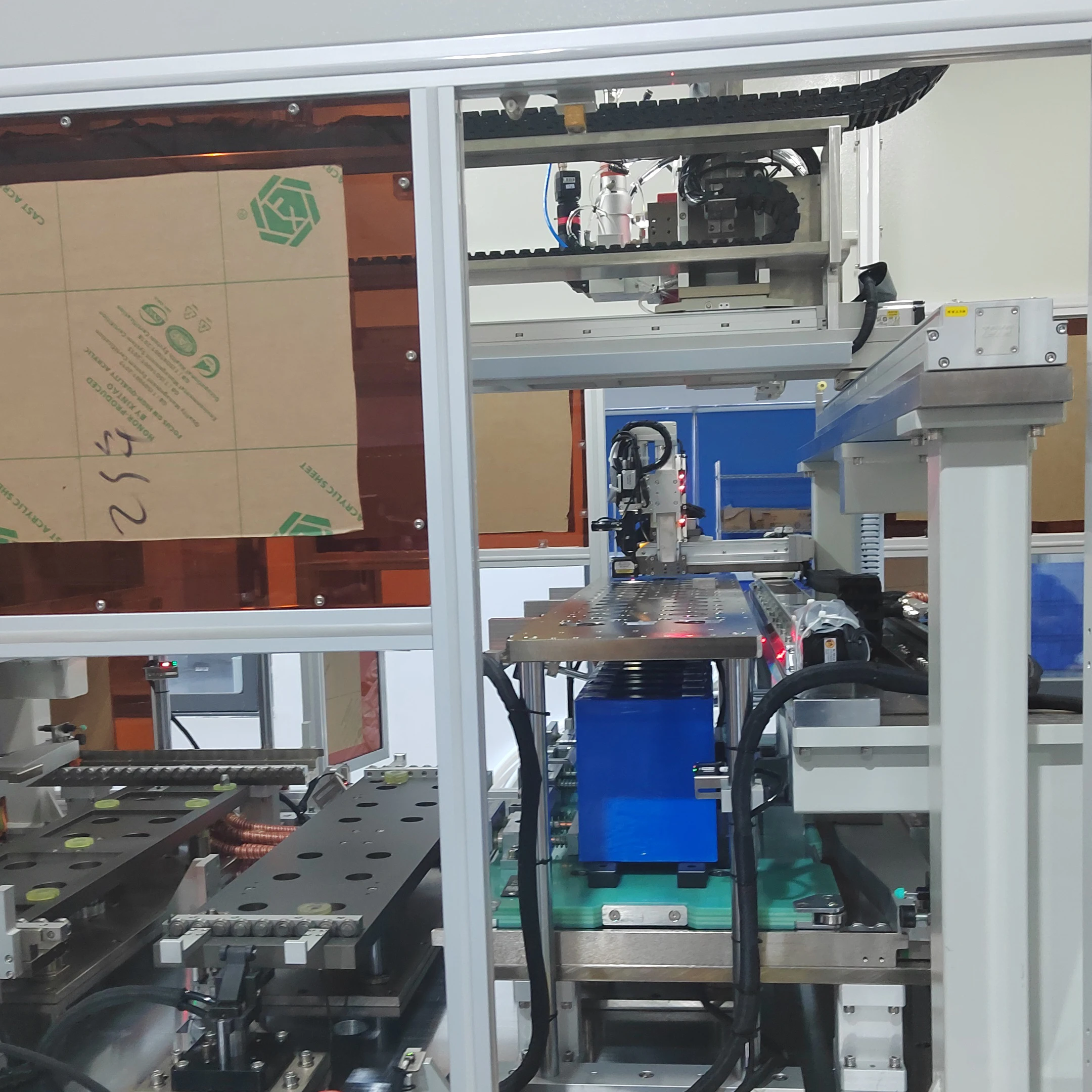 JKA256 6000w new energy vehicles electric car storage module automatic loading Lithium Battery PACK laser welding machine