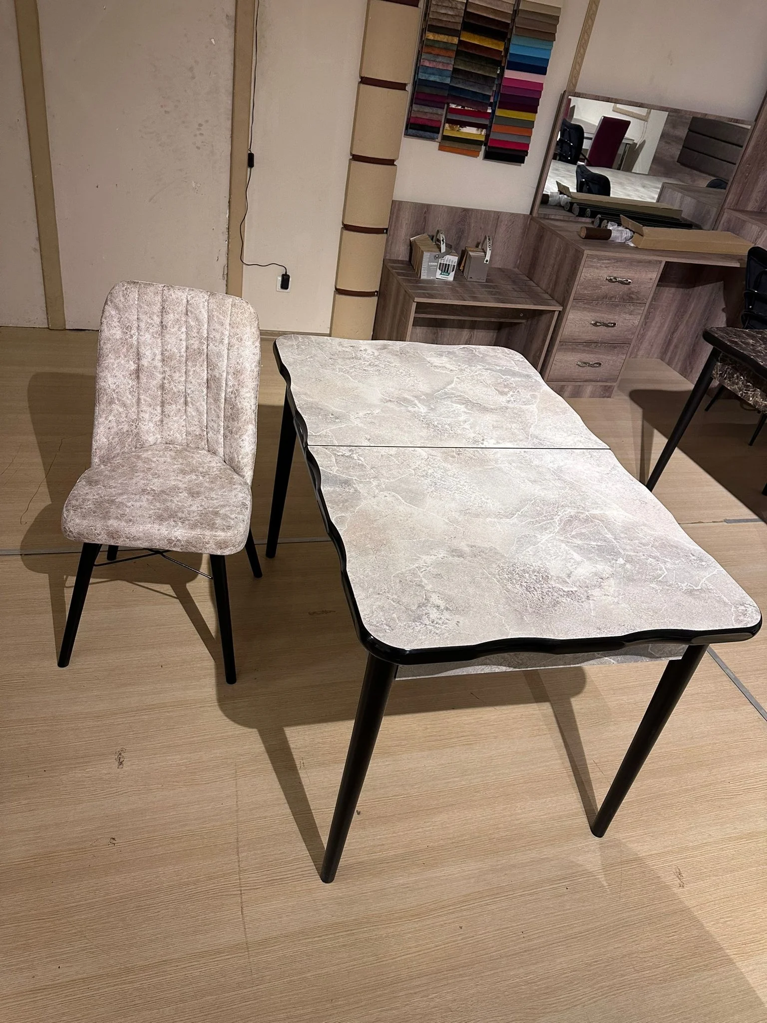 Italian dining room set luxury design top quality affordable Wholesale Product extended table system marble face