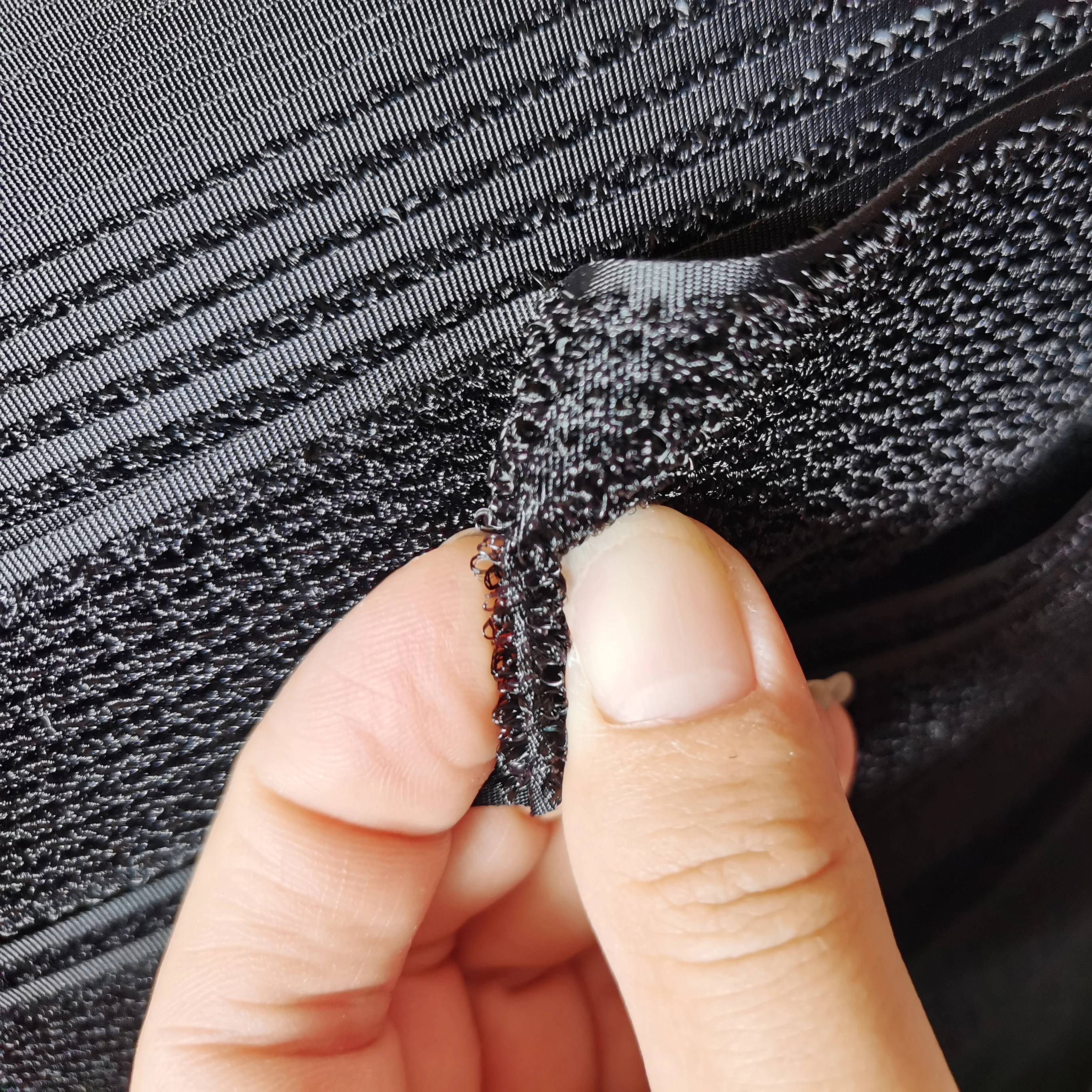 Self Locking Black Nylon Hook and Loop One Side Hook Loop Tape High Quality Customized 2 in 1 Hook and Loop on the Same Side