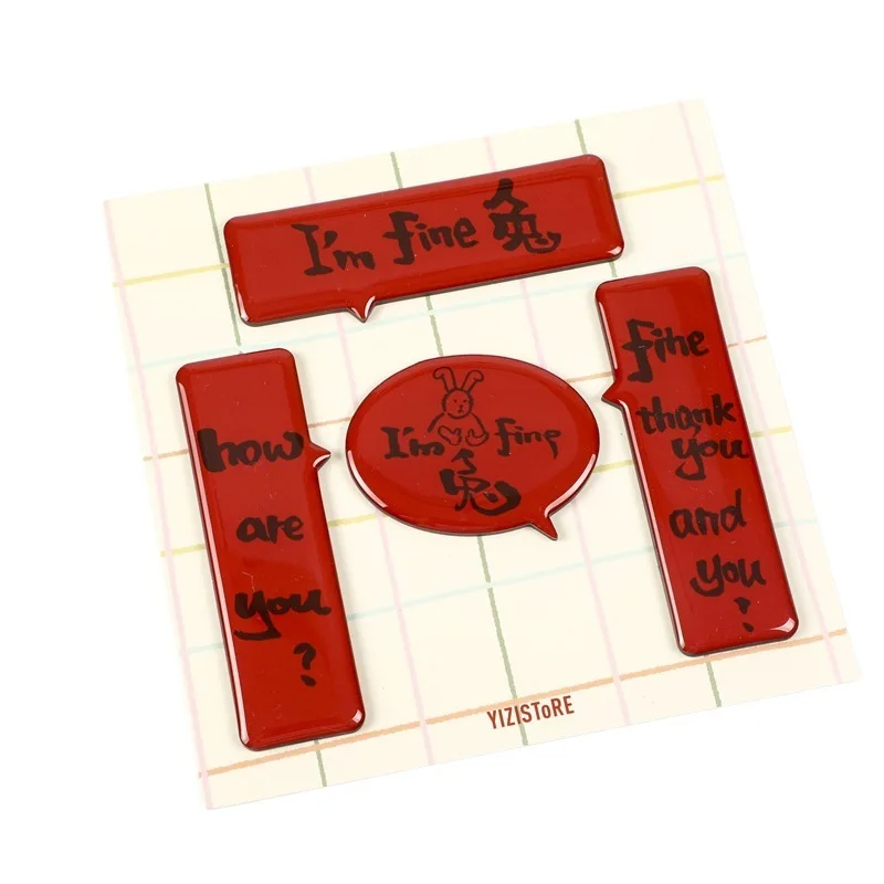 Couplet refrigerator sticker custom square magnetic refrigerator sticker creative cartoon cute rabbit crystal drop glue refriger