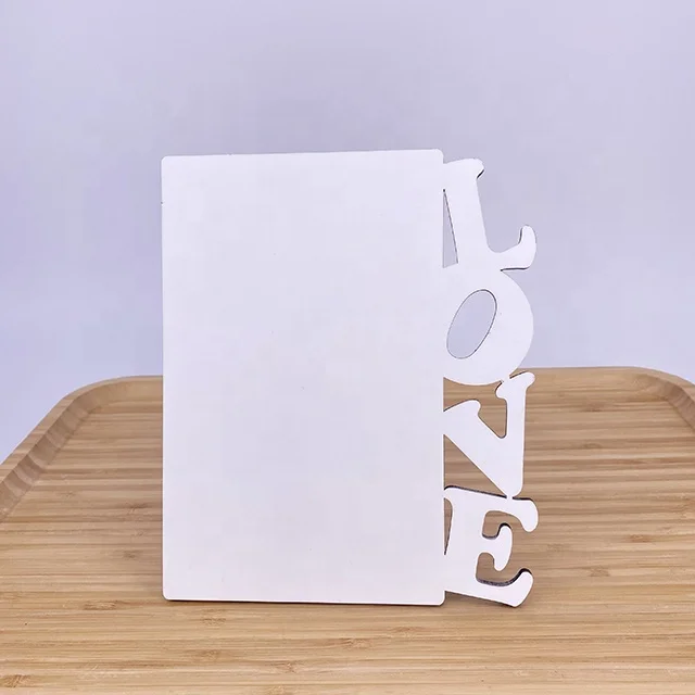 Wholesale Custom Printing Sublimation LOVE MDF Wood Photo Frame