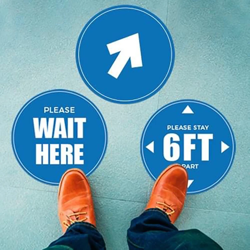 Custom Wholesale Durable Waterproof Instruction Warning Promotion Floor Sticker