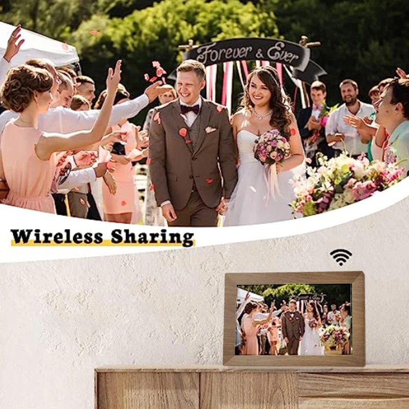 10 1 дюймов светодиодная фоторамка цифровая винтажная стенд wifi видео