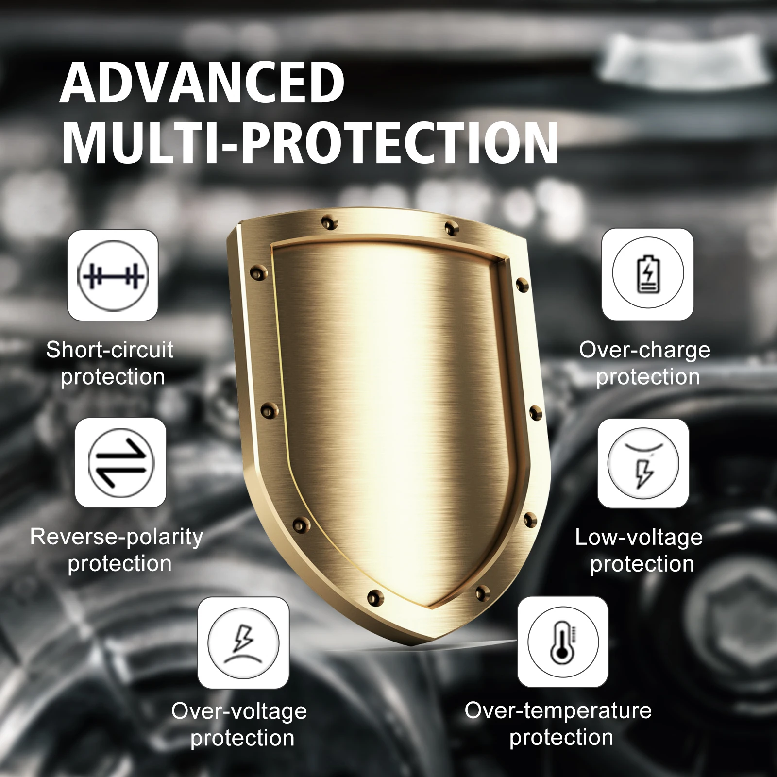 Fully Automatic Car Battery Charger 12/24V 8A Touch Screen Pulse Repair LCD Fast Power Charging Wet Dry Lead Acid Battery