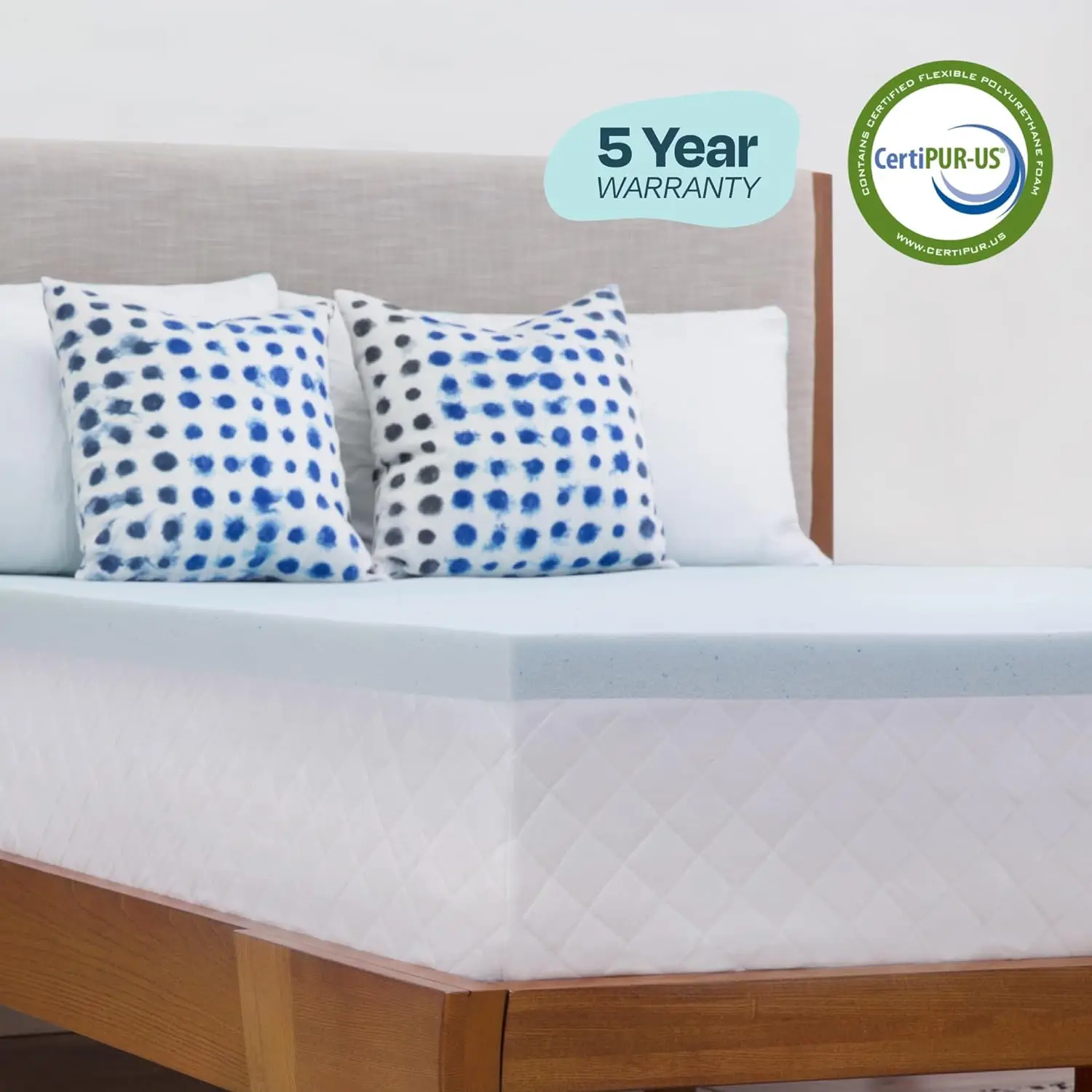 Soft Cooling Gel Infused Memory Foam Mattress Topper 2-inch Profile or Plusher 3-inch Profile Keep Cool and Comfortable