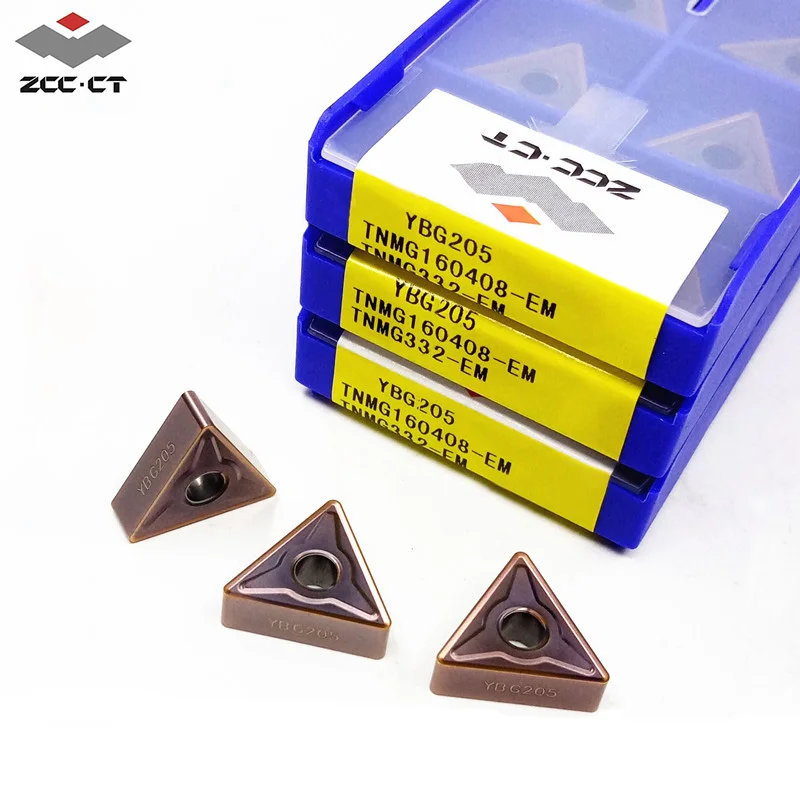 ZCC-CT CNC Lathe Turning Tools Turning Carbide Insert TNMG Series stainless steel processing TNMG160404/220408-EM YBG205 inserts