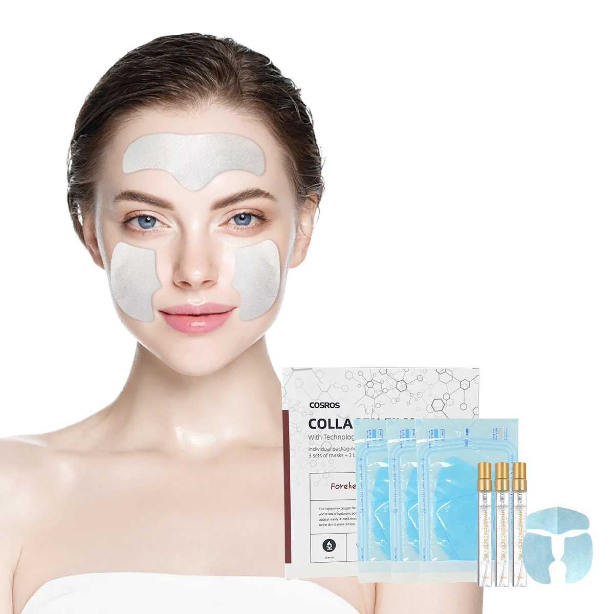 Private Labels Cosmetic Products face care Kit Essence Hyaluronic acid Moisturizing Collagen Facial Mask Sheet