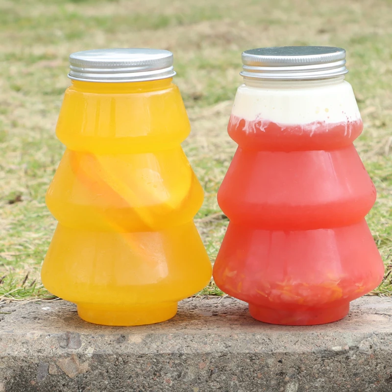 450ml Christmas tree cup bottle for plastic cold drinking cups with lid for Christmas party