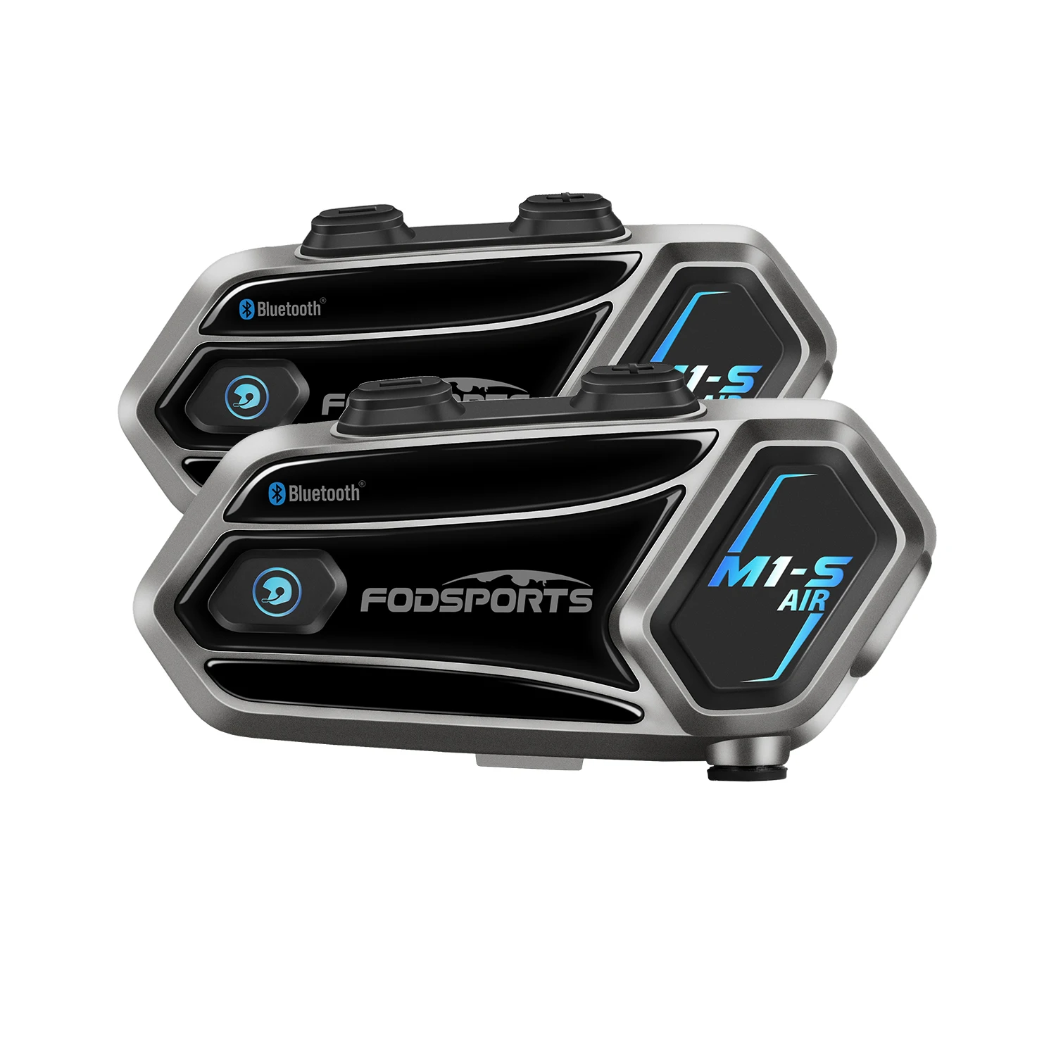 2pc Fodsports M1-S AIR 1000m 3 riders Full Duplex intercomunicador para moto bluetooth motorcycle Communication System headset