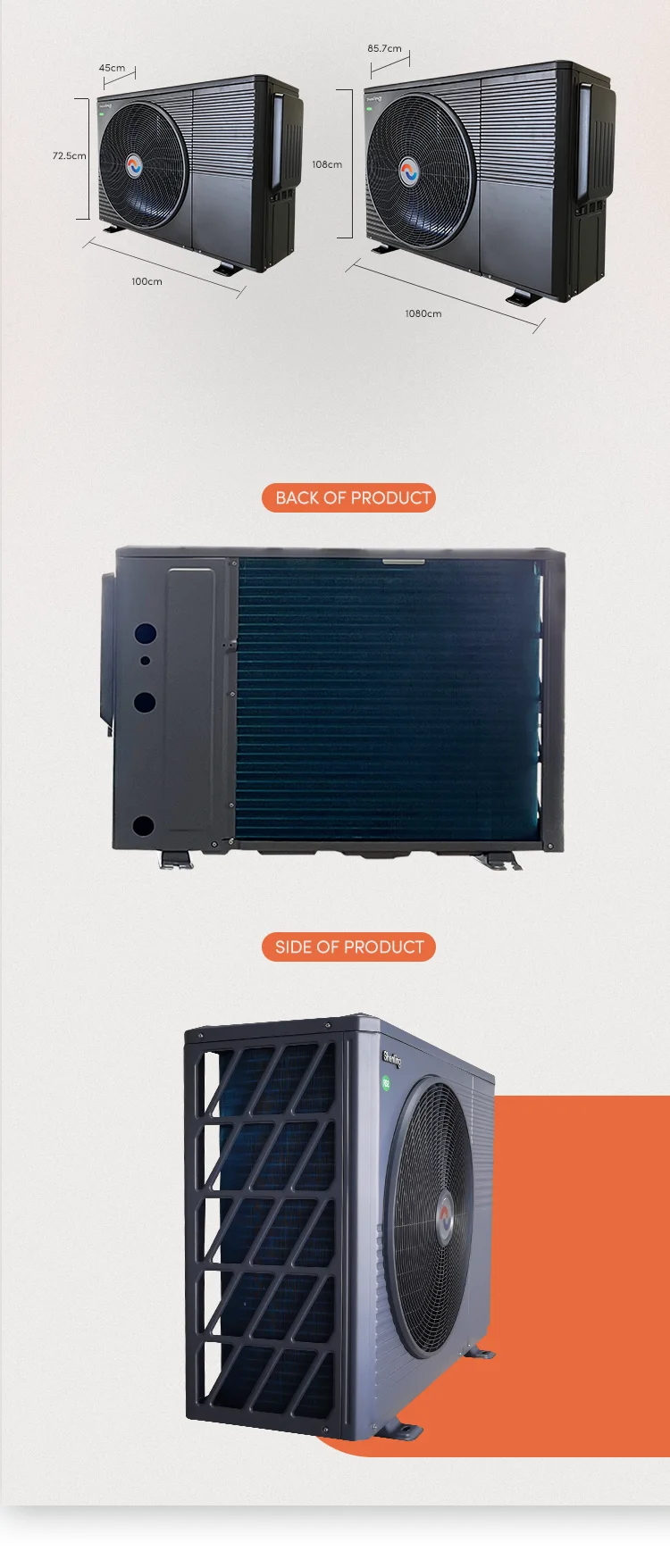 ERP A +++ 8 кВт, моноблок постоянного тока, инвертор воздуха в воду, источник воздуха R32, хорошая цена, тепловой насос с Wi-Fi управлением