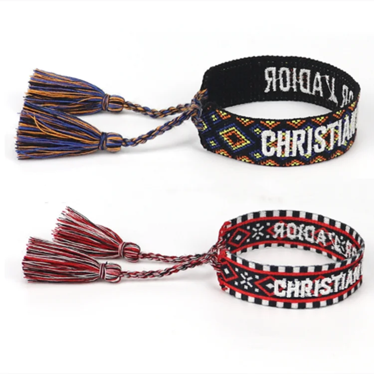 New style friendship wrist band & friendship bracelet belt in cotton ,cotton woven bracelet for with embroidery girls