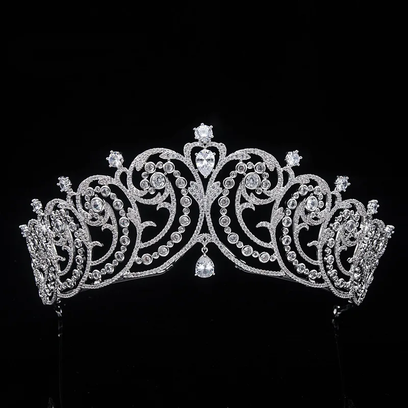 European America Cubic zirconia Beauty Wedding Headpiece Prom hair accessories Pageant Crown