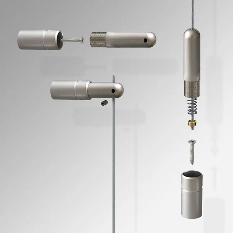 High Quality Aluminium Brass Self-locking Wire Cable Display System For Signage And Advertising Picture