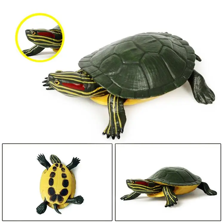 
5.5inch Brazilian Red-Eared Slider Turtle Tortoise Animal Toy Action PVC Figure Tortoise Turtle Model PVC Wild Life Animal Toy 